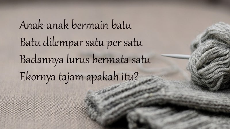 Detail Contoh Pantun Teka Teki Beserta Maknanya Nomer 5