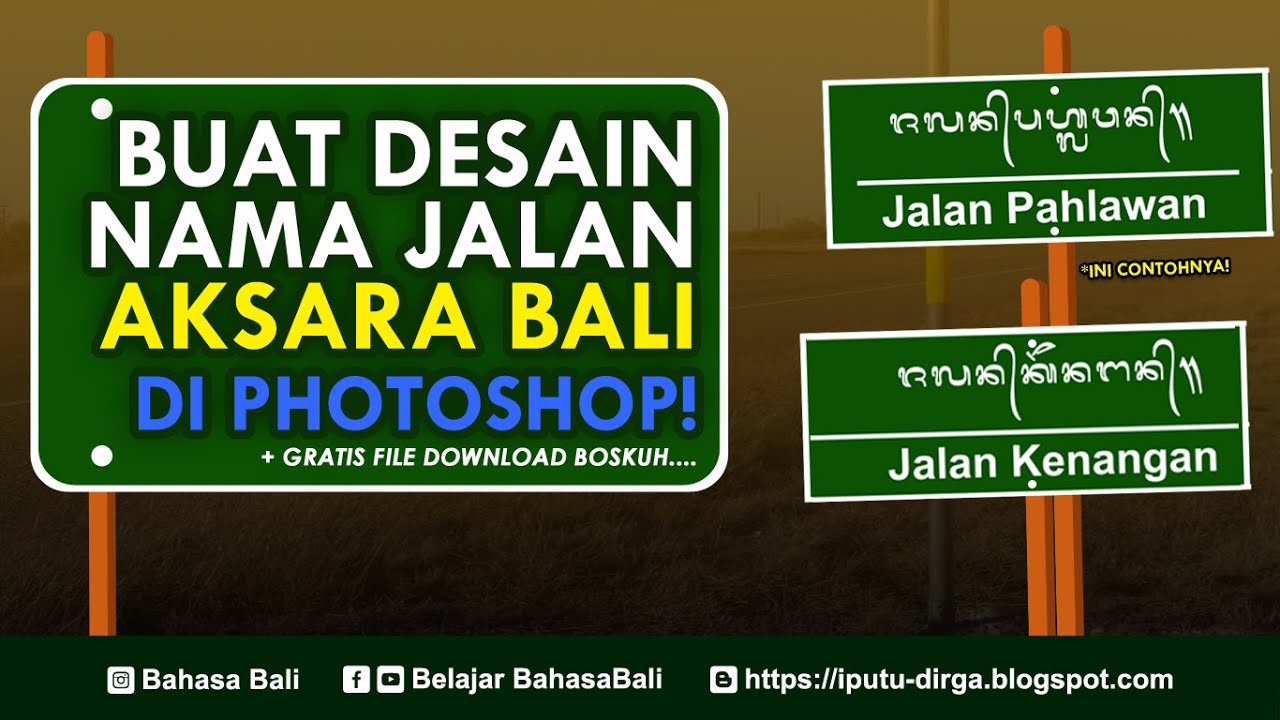 Detail Contoh Papan Nama Aksara Bali Nomer 22