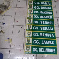 Detail Contoh Papan Nama Gang Nomer 17