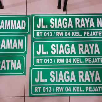 Detail Contoh Papan Nama Gang Nomer 23