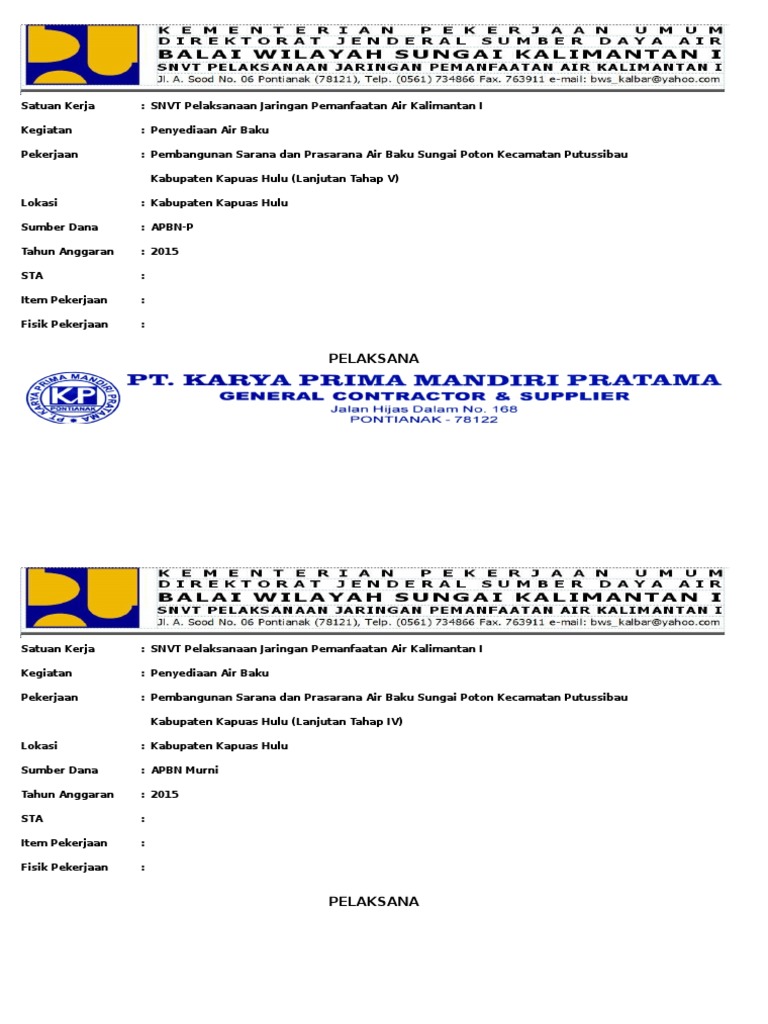 Detail Contoh Papan Nama Proyek Nomer 16