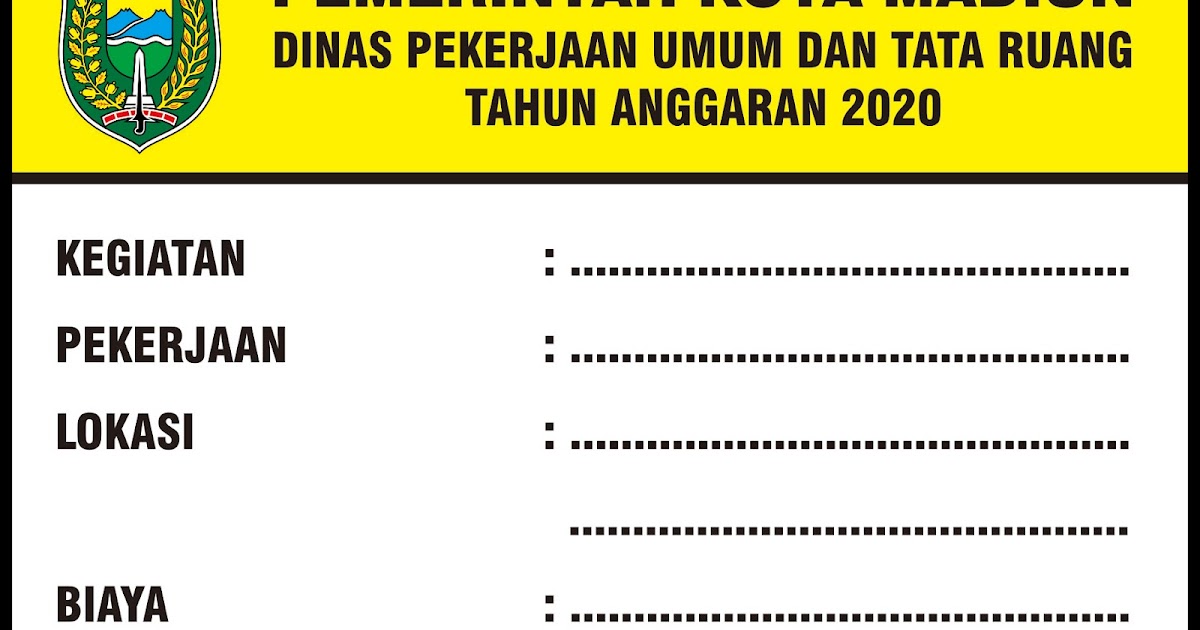 Detail Contoh Papan Nama Proyek Nomer 44