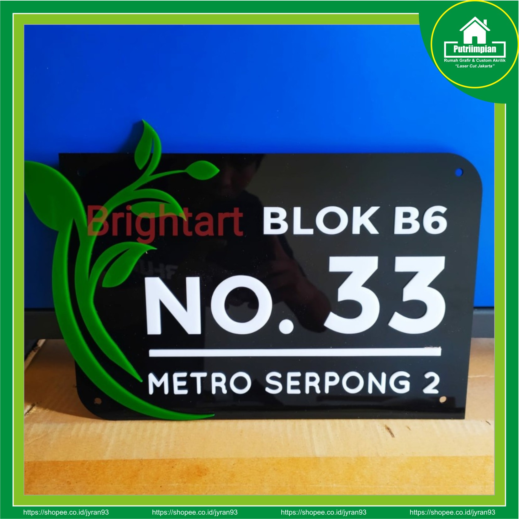 Detail Contoh Papan Nomor Rumah Nomer 12