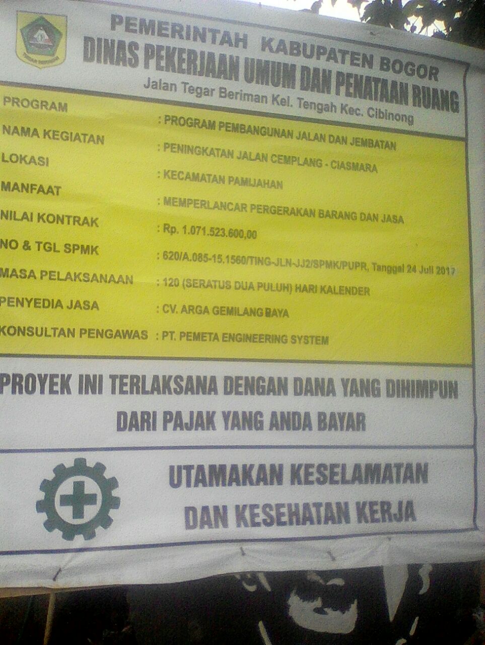 Detail Contoh Papan Proyek Nomer 14