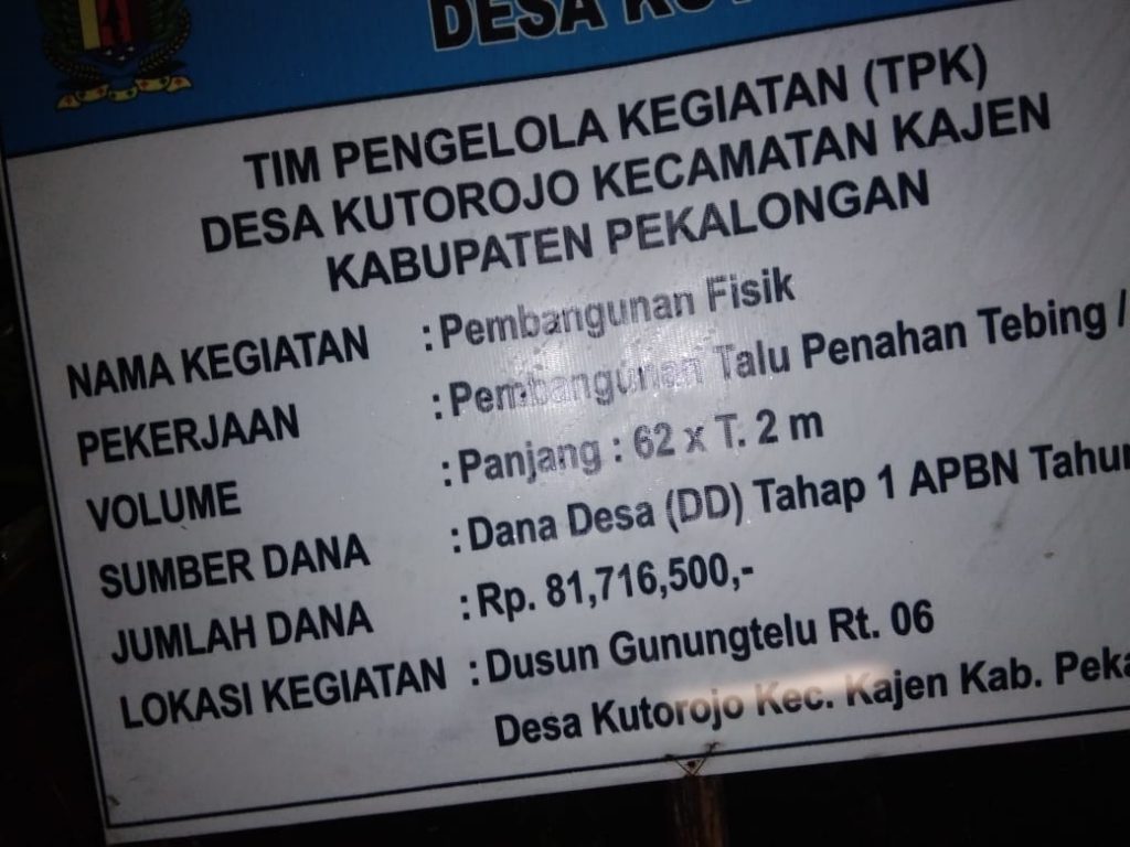 Detail Contoh Papan Proyek Dana Desa Nomer 23