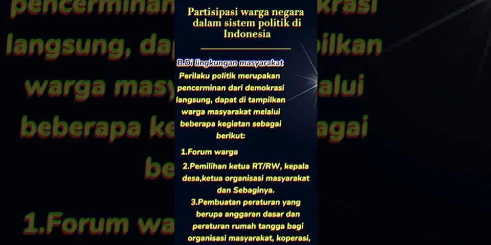 Detail Contoh Partisipasi Politik Nomer 51