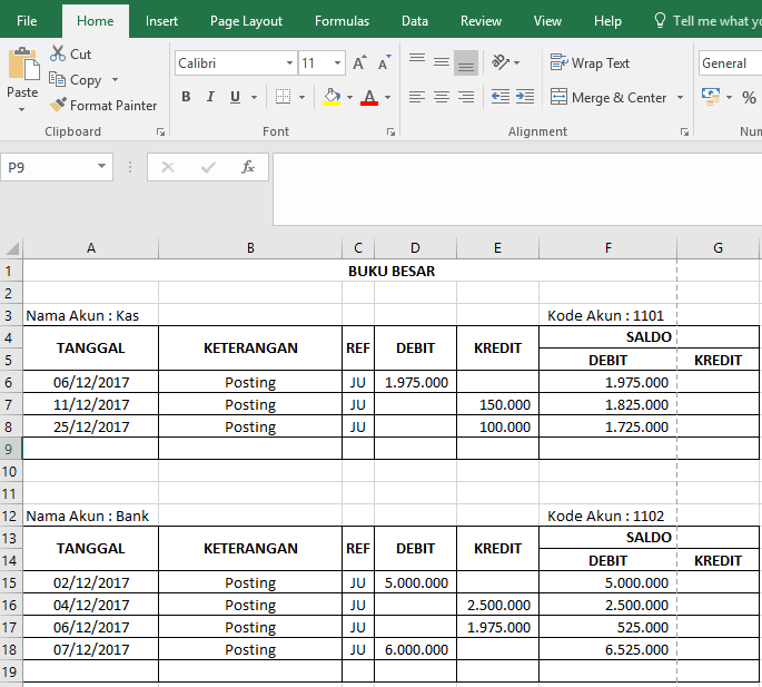 Detail Contoh Pembukuan Akuntansi Nomer 18