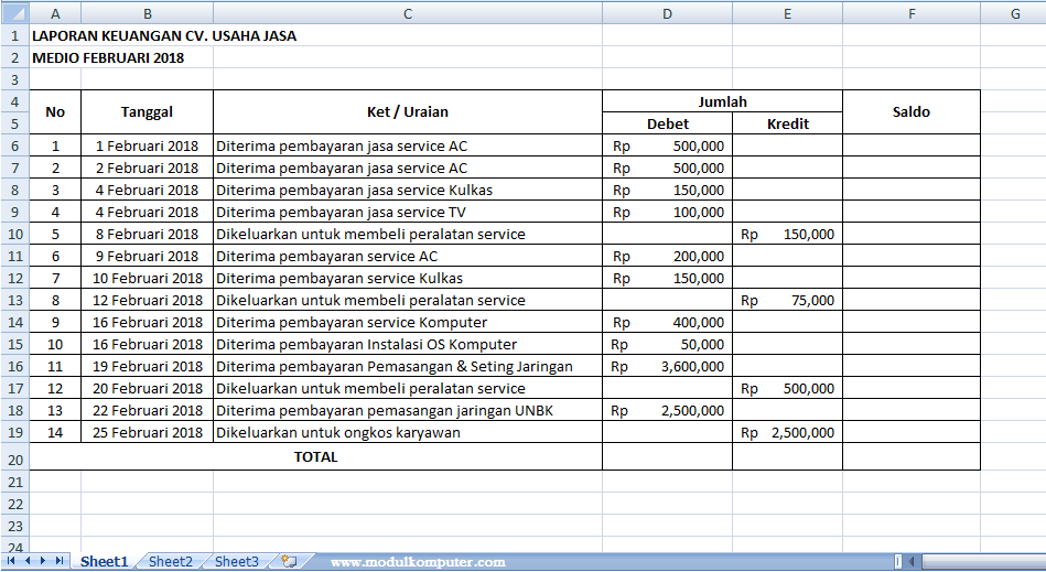 Detail Contoh Pembukuan Sederhana Nomer 51