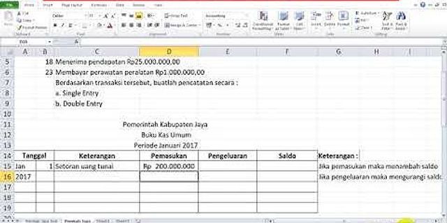 Detail Contoh Pembukuan Tunggal Nomer 19