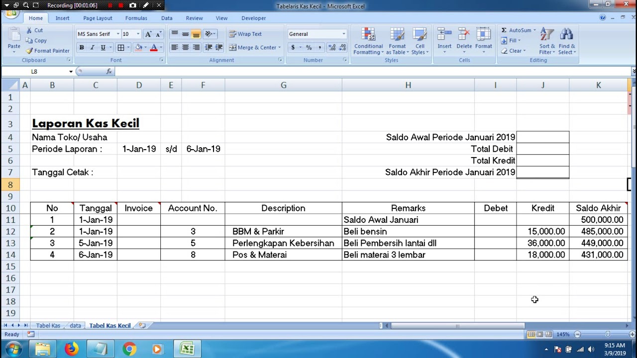 Detail Contoh Pembukuan Usaha Kecil Excel Download Nomer 26