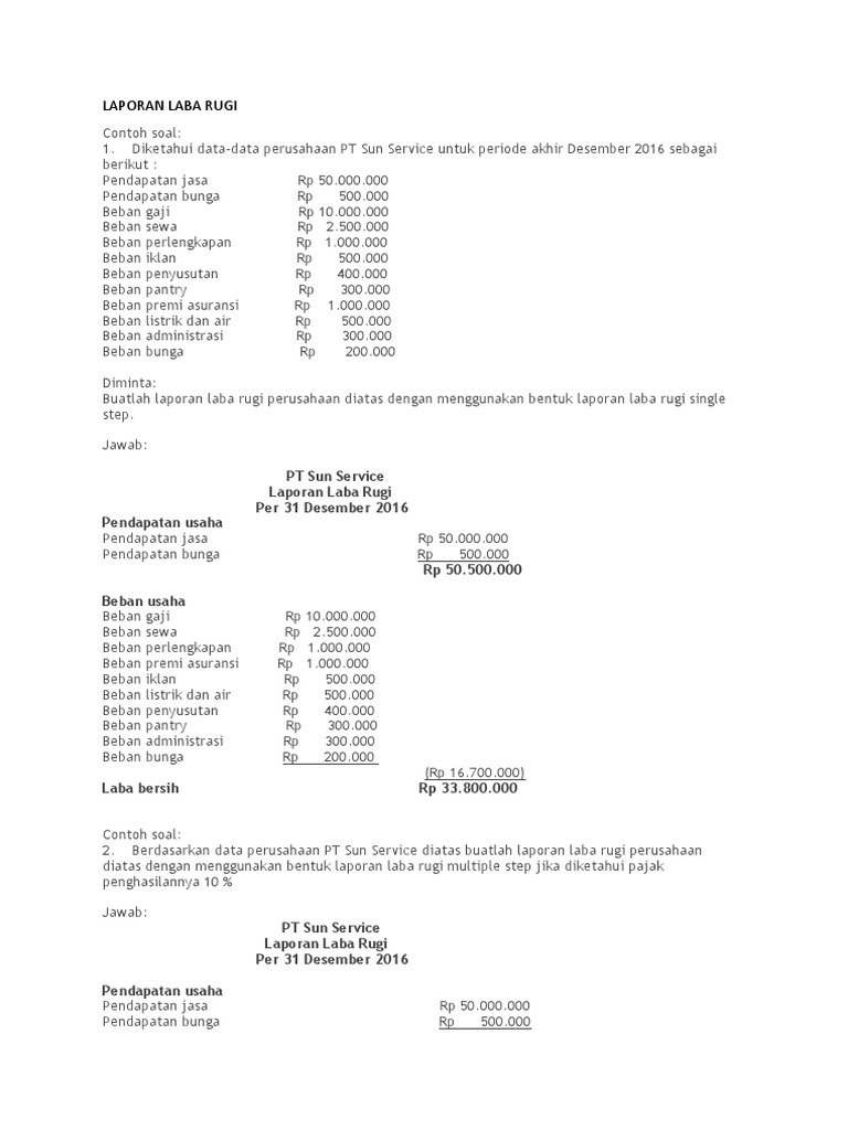 Detail Contoh Pendapatan Usaha Nomer 27