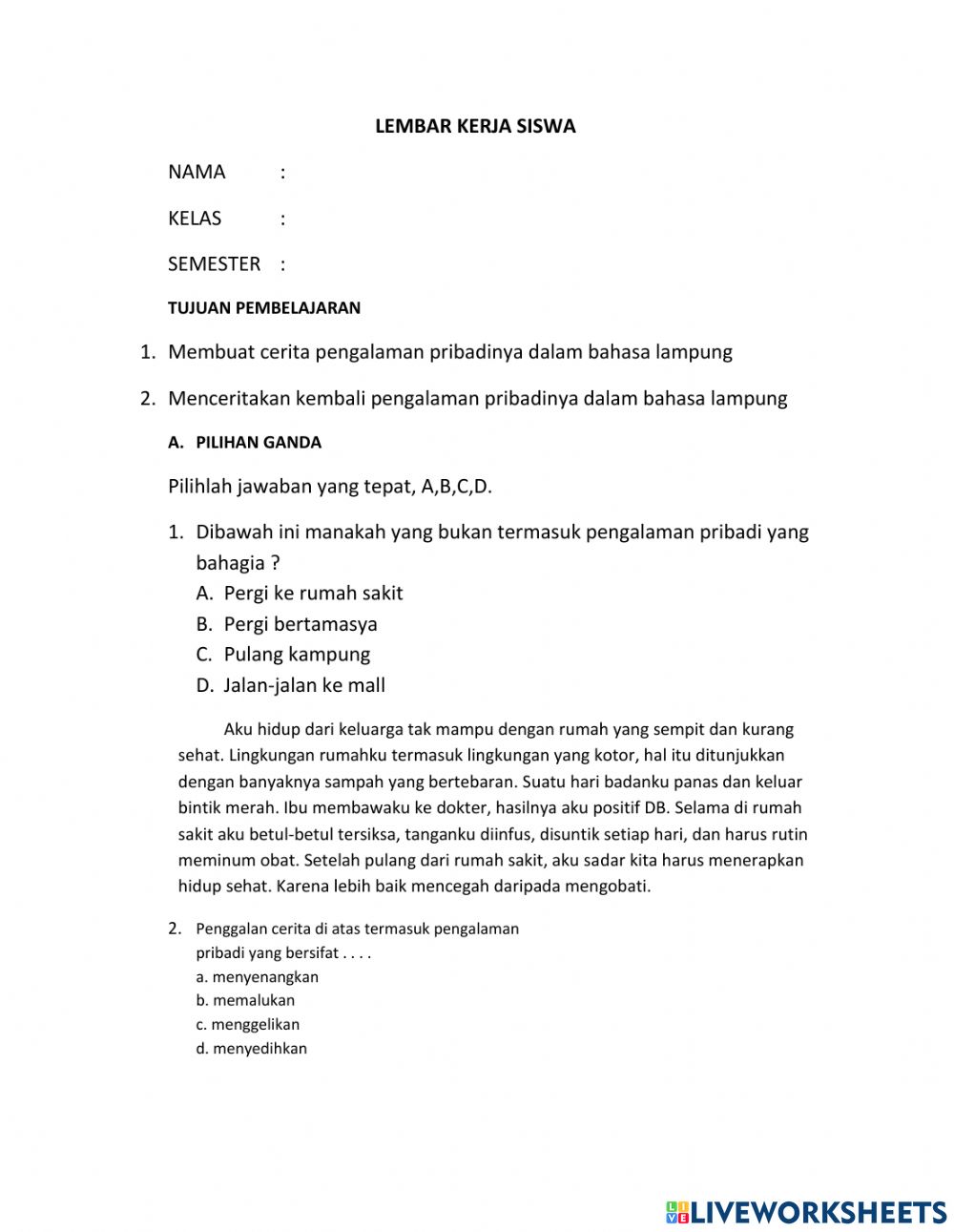 Detail Contoh Pengalaman Menyedihkan Nomer 43