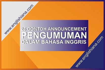 Detail Contoh Pengumuman Bahasa Inggris Nomer 13