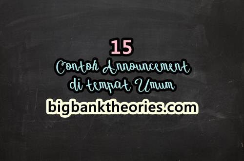 Detail Contoh Pengumuman Bahasa Inggris Nomer 31