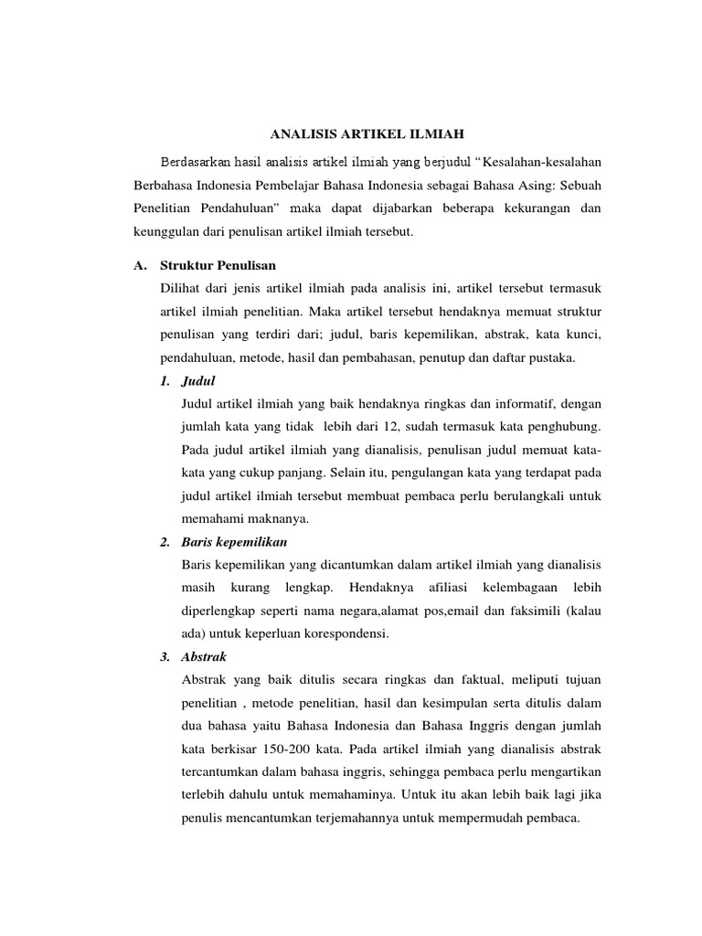 Detail Contoh Penulisan Analisis Nomer 4