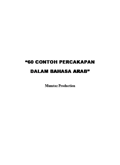 Detail Contoh Percakapan Bahasa Arab Nomer 44