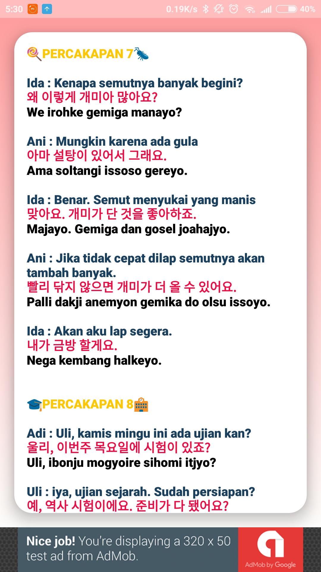 Detail Contoh Percakapan Bahasa Korea Nomer 2