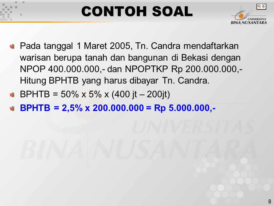 Detail Contoh Perhitungan Bphtb Nomer 8