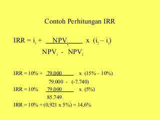 Detail Contoh Perhitungan Irr Nomer 2