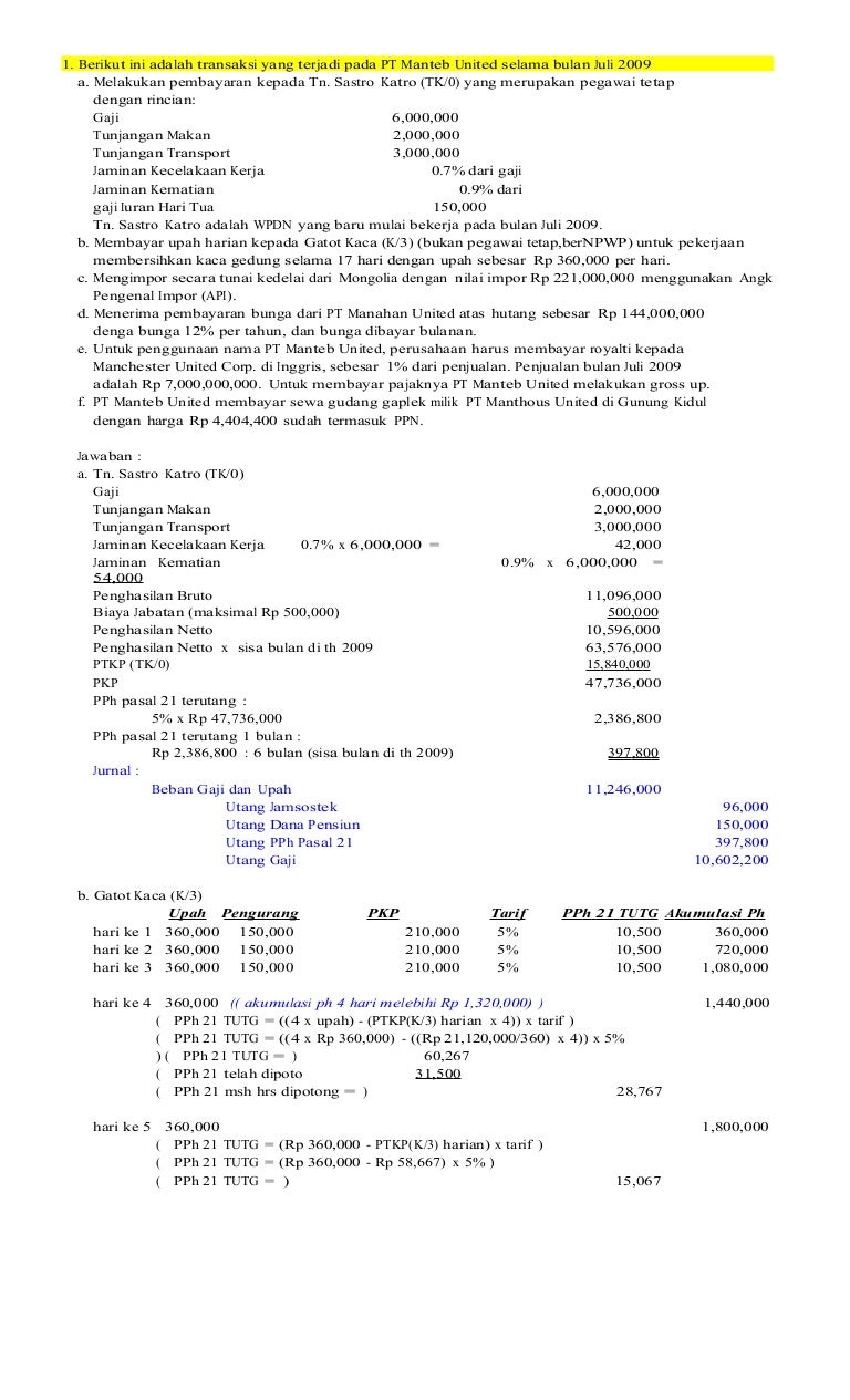Detail Contoh Perhitungan Pajak Nomer 13