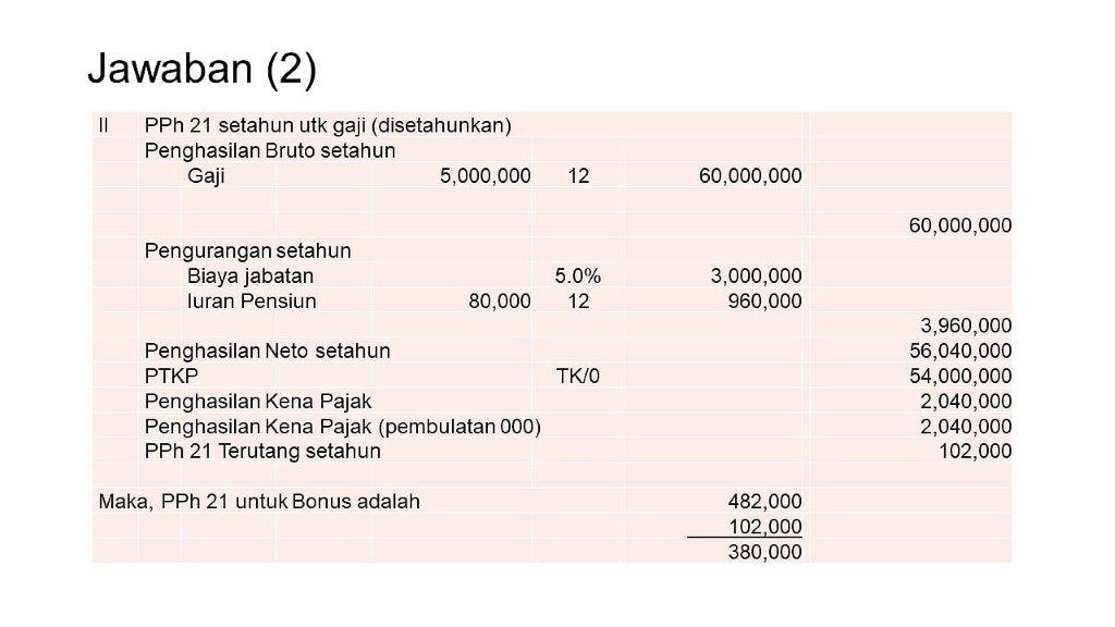 Detail Contoh Perhitungan Pajak Nomer 5