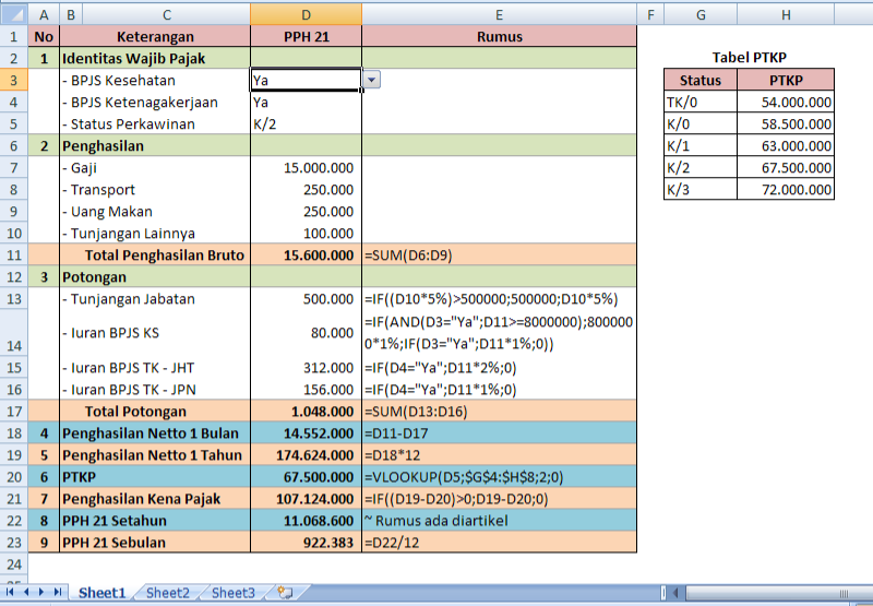 Detail Contoh Perhitungan Pph 21 Nomer 48