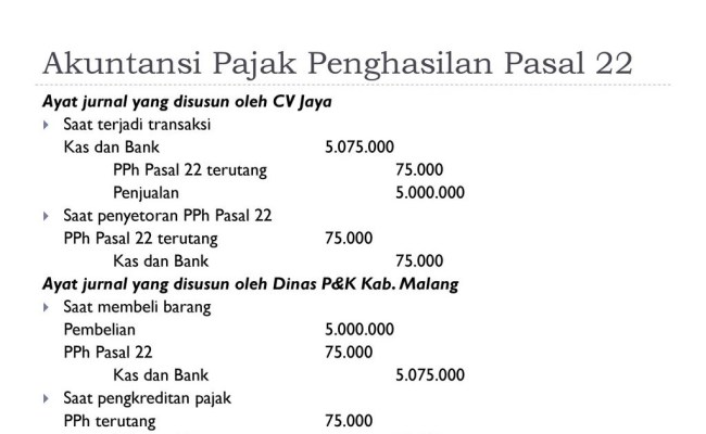 Detail Contoh Perhitungan Pph 22 Nomer 34