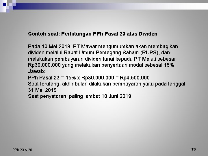 Detail Contoh Perhitungan Pph Pasal 23 Nomer 20