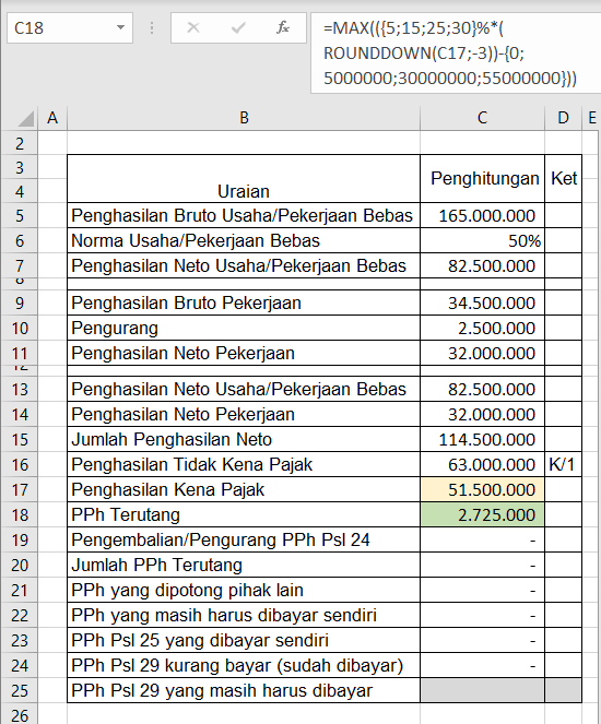 Detail Contoh Perhitungan Pph Pasal 24 Nomer 30