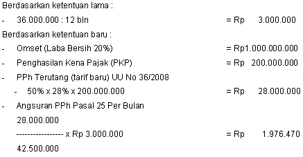 Detail Contoh Perhitungan Pph Pasal 25 Nomer 8