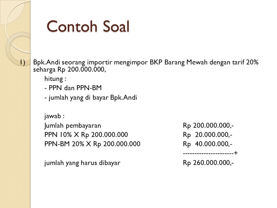 Detail Contoh Perhitungan Ppn Nomer 10