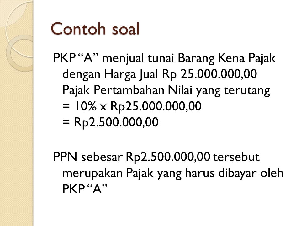 Detail Contoh Perhitungan Ppn Nomer 26