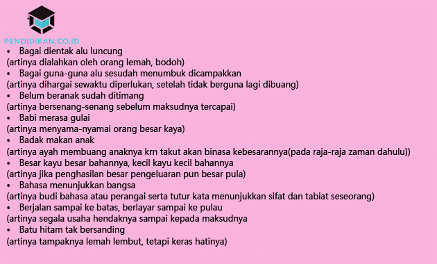 Detail Contoh Peribahasa Perumpamaan Nomer 20
