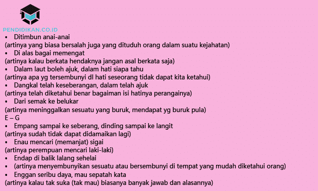 Detail Contoh Peribahasa Perumpamaan Nomer 8