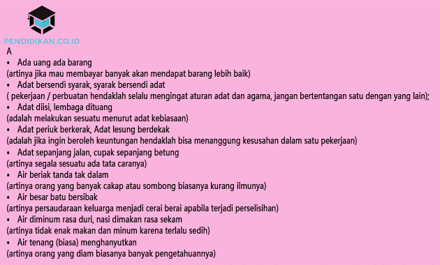 Detail Contoh Peribahasa Ungkapan Nomer 13