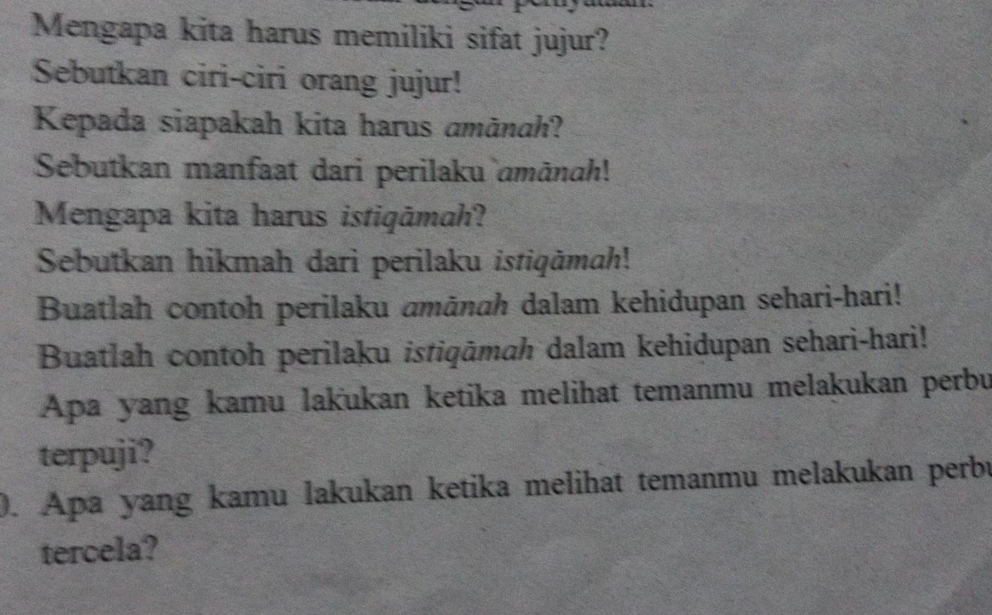 Detail Contoh Perilaku Amanah Dalam Kehidupan Sehari Hari Nomer 14