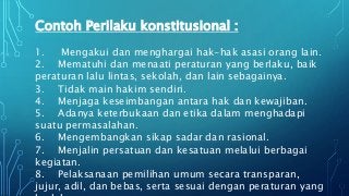 Contoh Perilaku Konstitusional - KibrisPDR