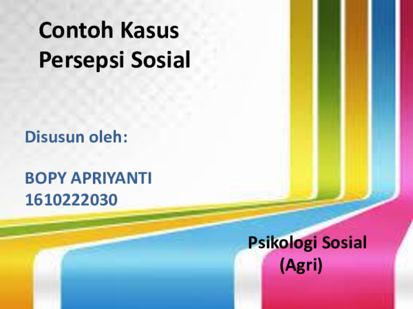 Detail Contoh Persepsi Sosial Nomer 5