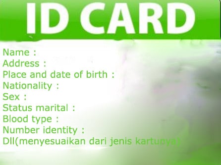 Detail Contoh Personal Identity Nomer 6