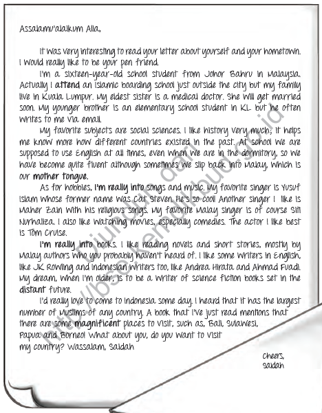 Detail Contoh Personal Letter Bahasa Inggris Nomer 16