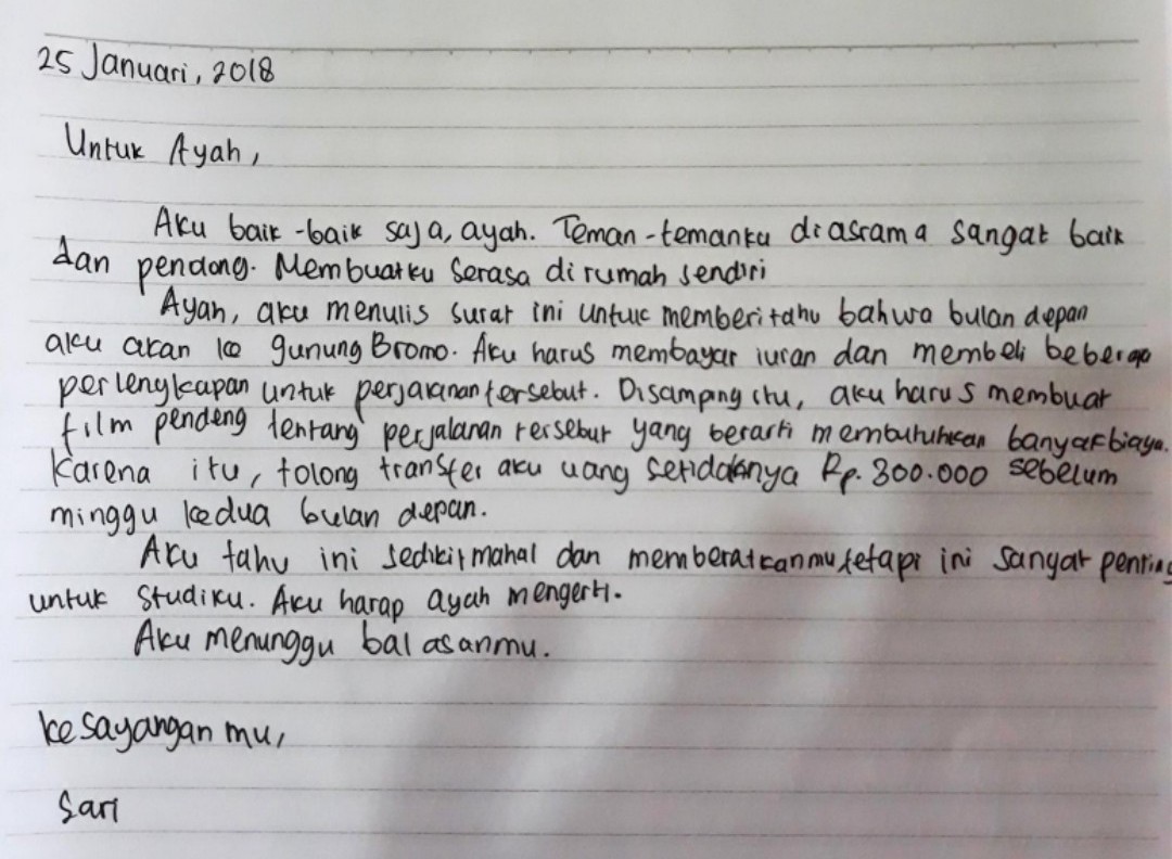 Detail Contoh Personal Letter Untuk Sahabat Nomer 22