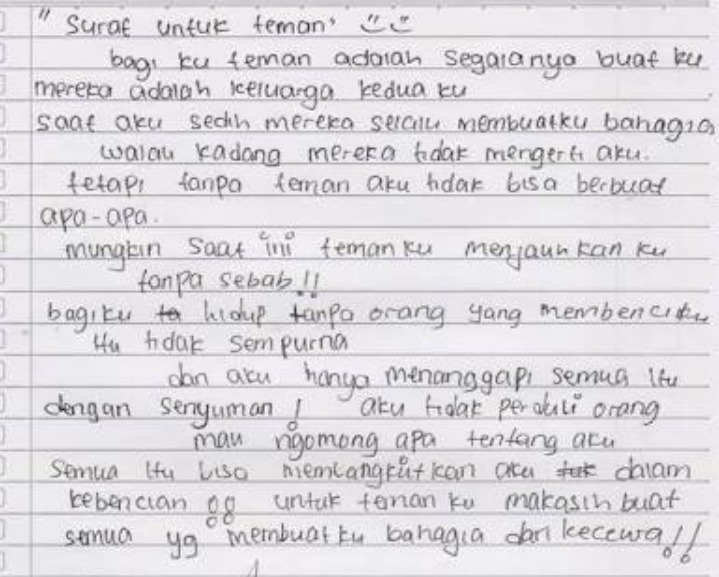 Detail Contoh Personal Letter Untuk Teman Nomer 34