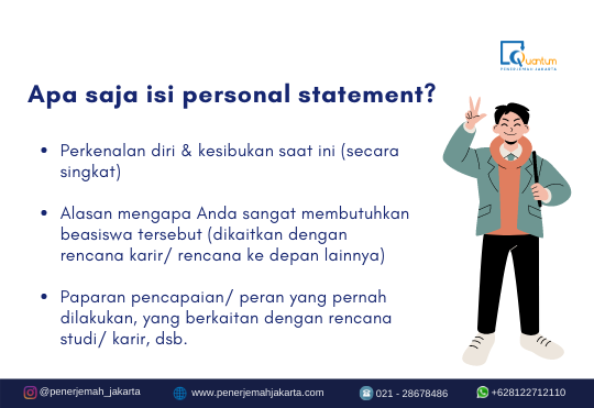 Detail Contoh Personal Statement Bahasa Indonesia Nomer 15