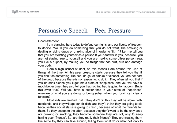 Detail Contoh Persuasive Speech Nomer 2