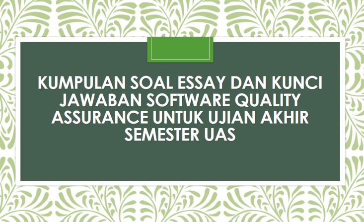 Detail Contoh Pertanyaan Untuk Qa Nomer 37