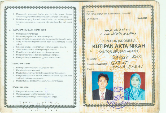 Detail Contoh Photo Buku Nikah Nomer 9