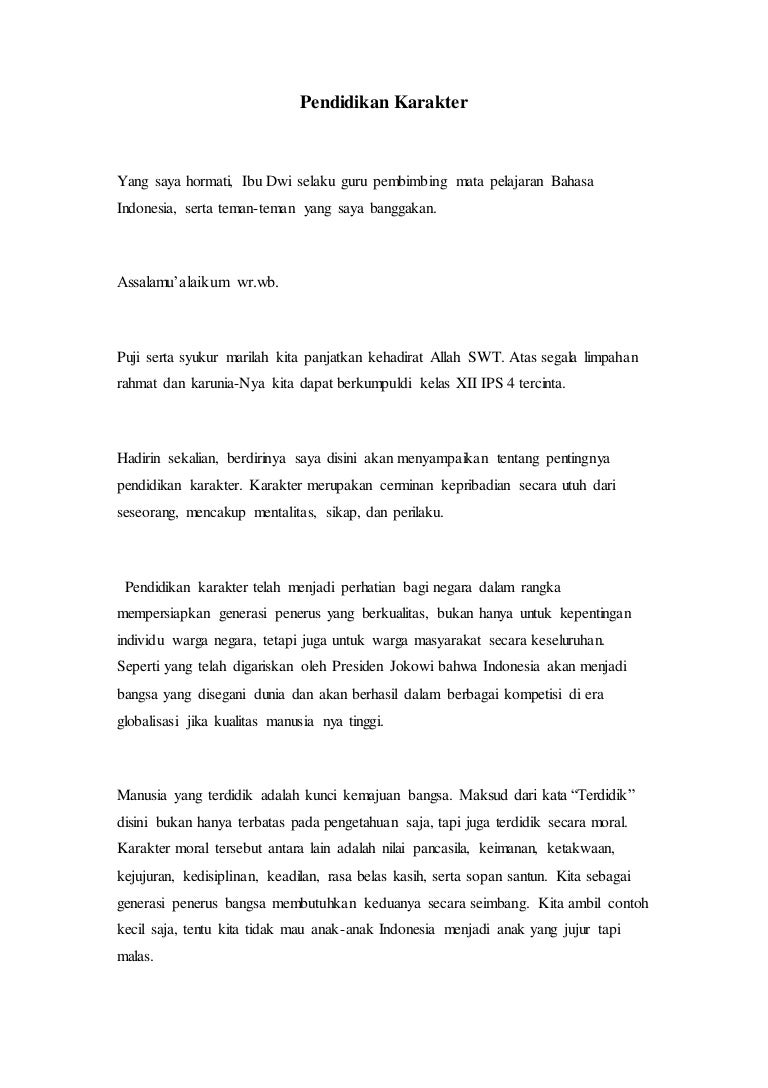 Detail Contoh Pidato Bahasa Indonesia Nomer 9