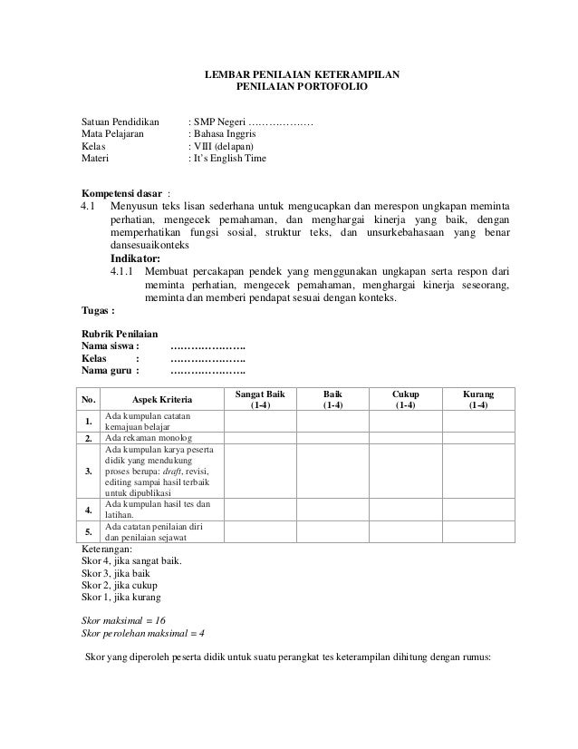 Detail Contoh Portofolio Bahasa Inggris Nomer 9