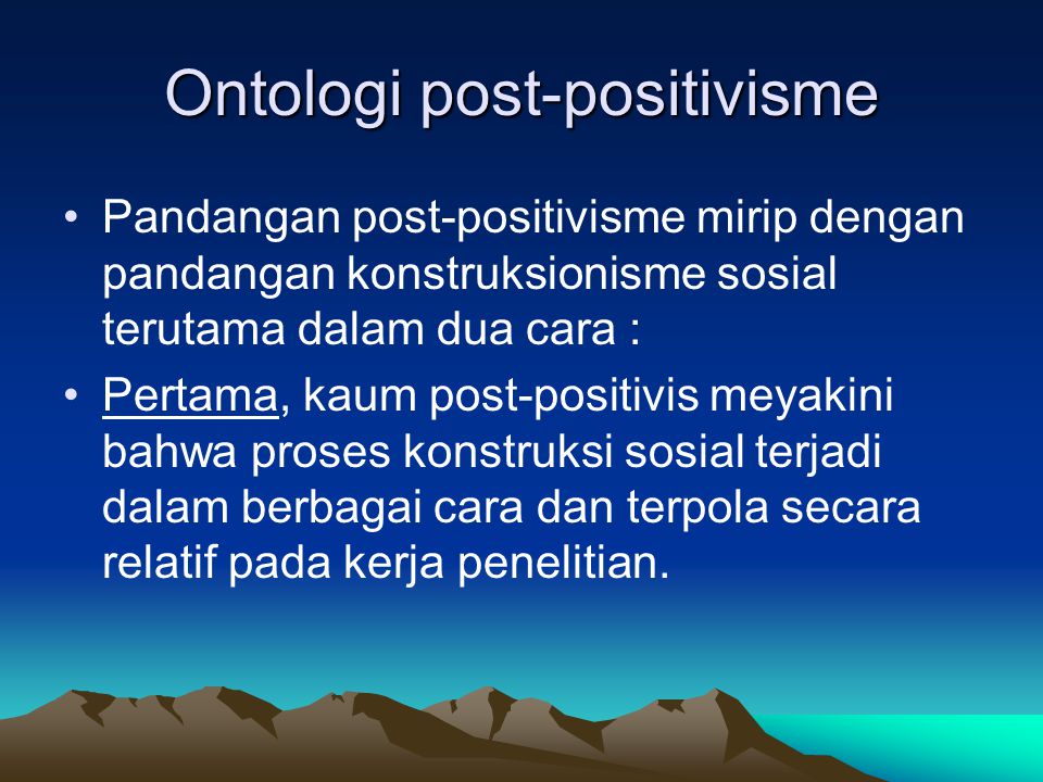 Detail Contoh Positivisme Dalam Kehidupan Sehari Hari Nomer 18