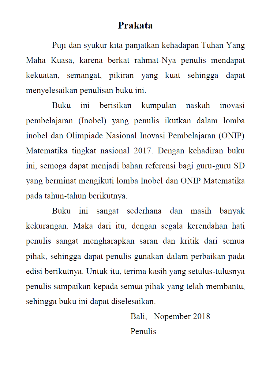 Detail Contoh Prakata Buku Nomer 4